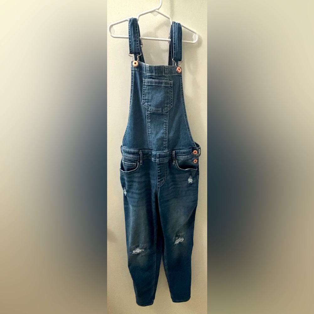 Abercrombie Kids Blue Denim Cotton Blend Coveralls Size 15/16 Women’s XS/S